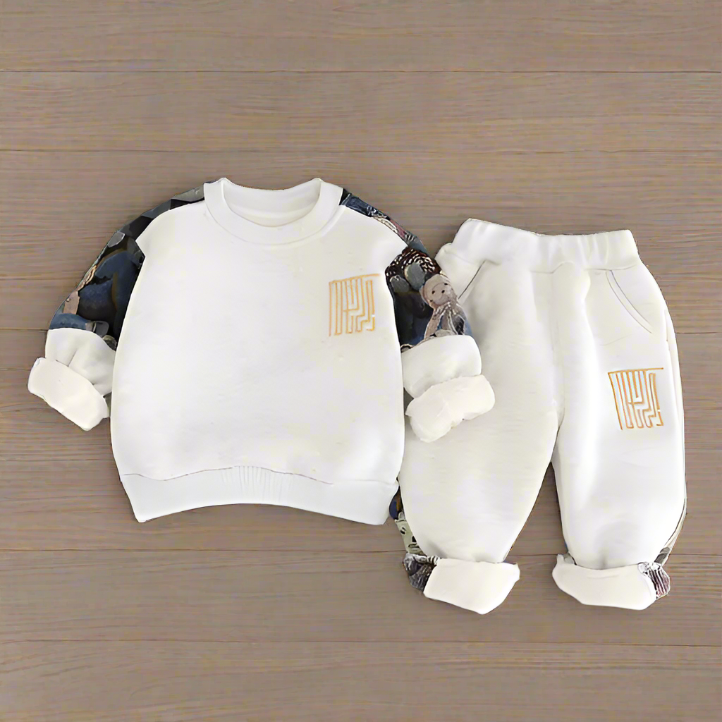 Vibes Fleece-Lined Sweatshirt & Jogger Set