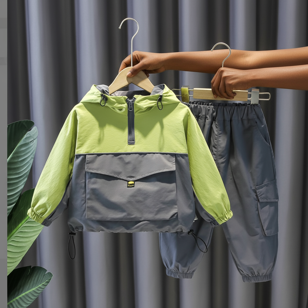The “City Charge” Windbreaker Set