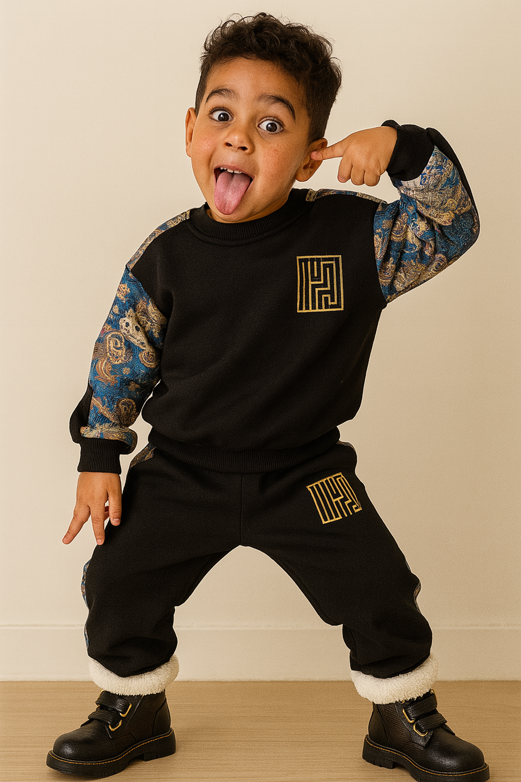 Vibes Fleece-Lined Sweatshirt & Jogger Set