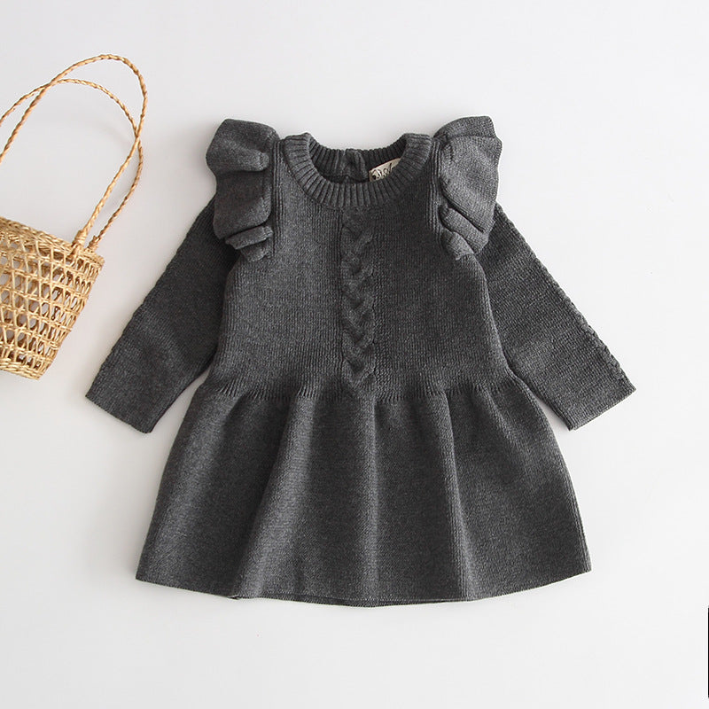 Mini Major Luxe Knit Ruffle Dress