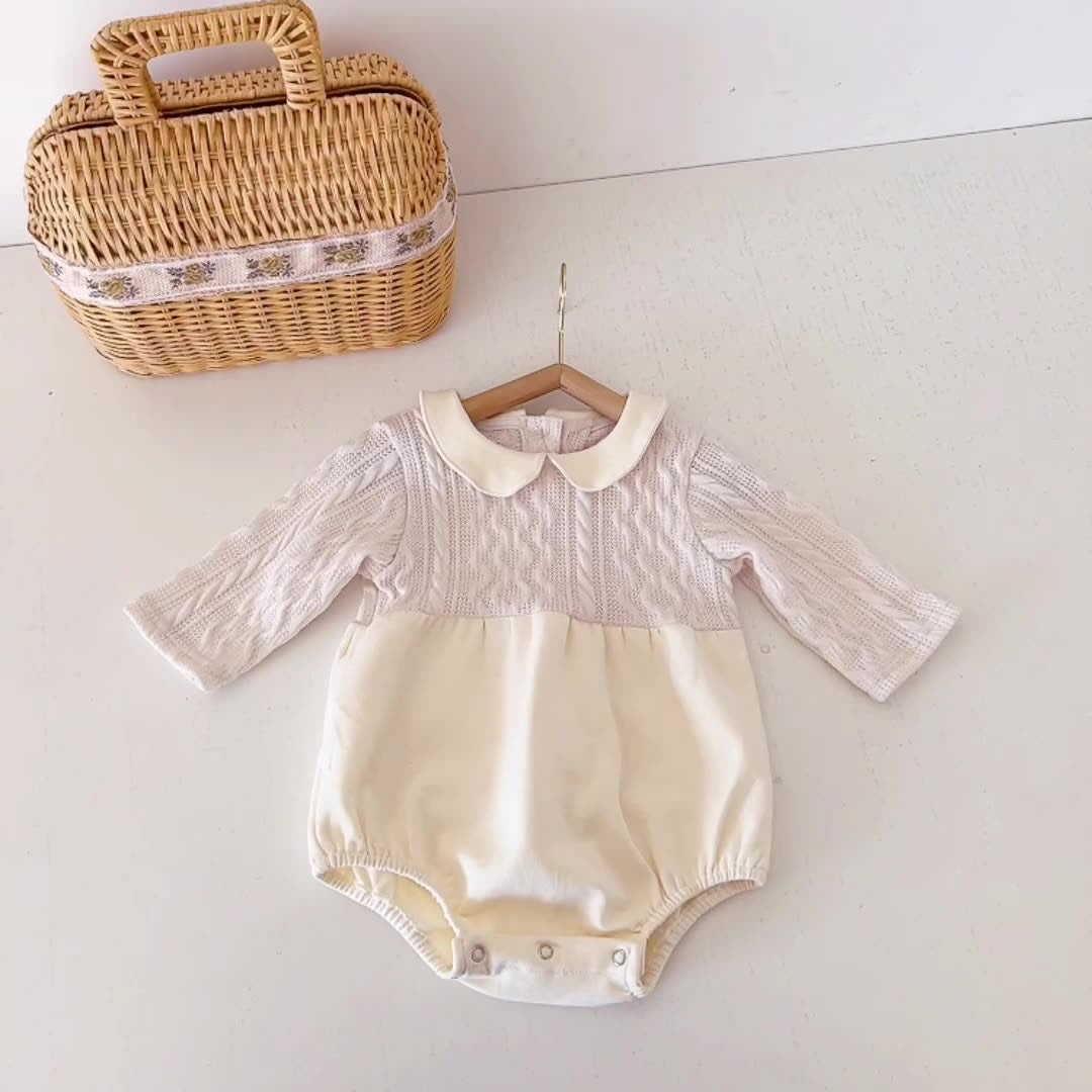 Ivory Knit Baby Romper