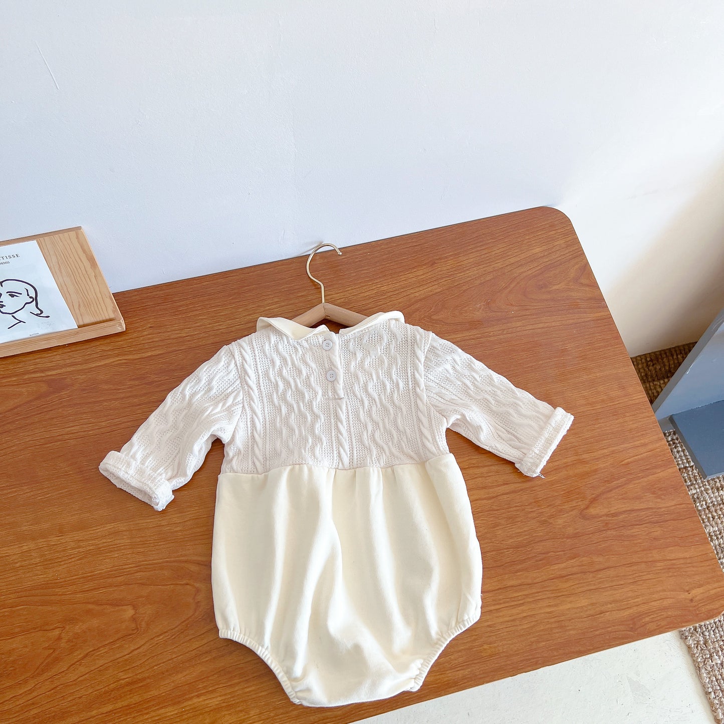 Ivory Knit Baby Romper