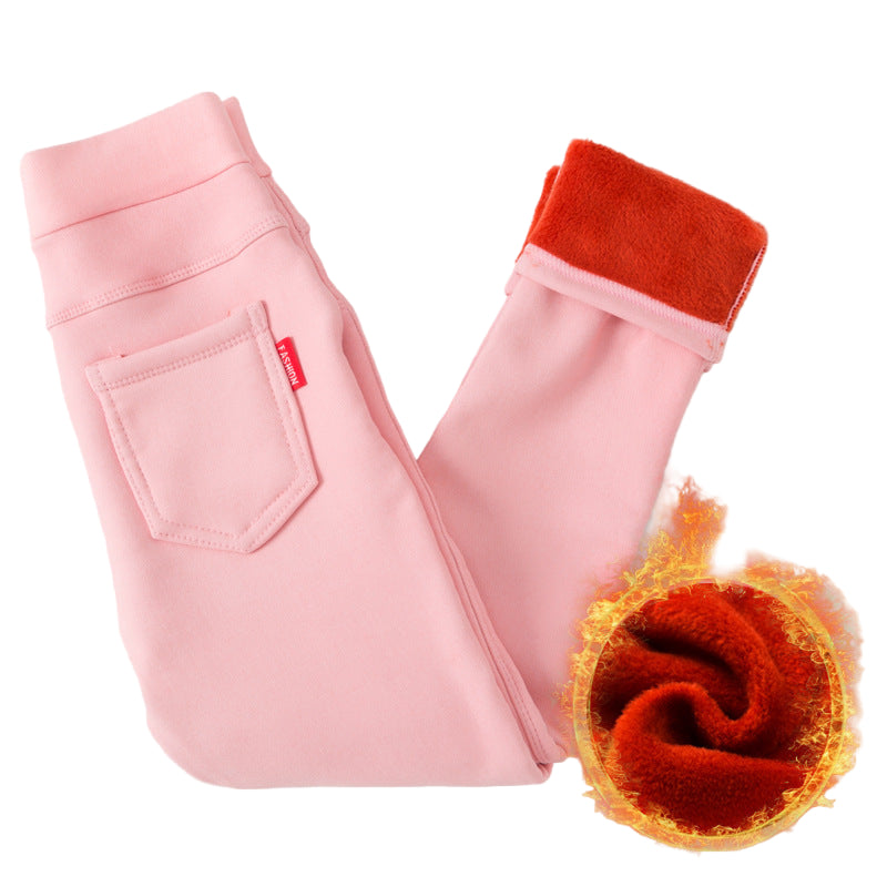 Warm Velvet Padded Girls Leggings | Mini Major Kids