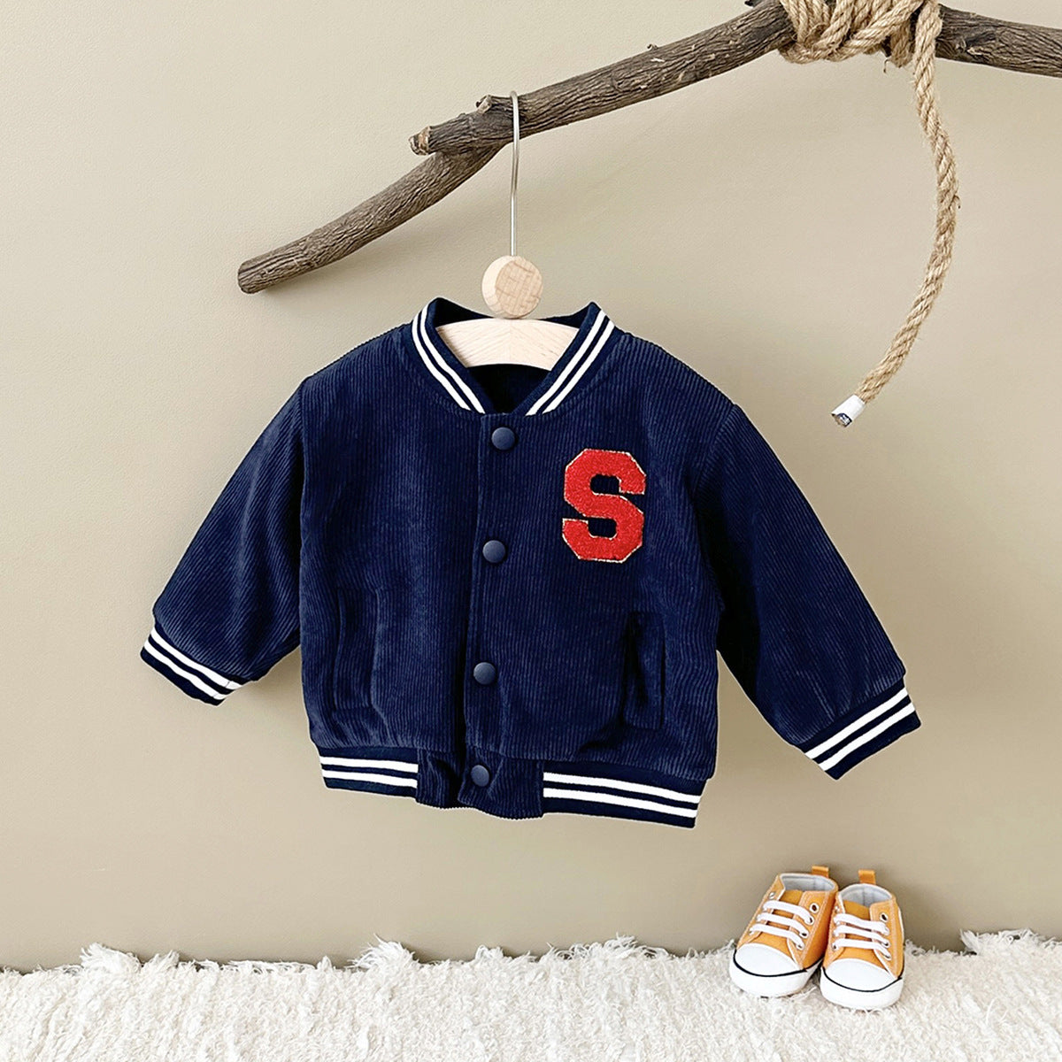 Space Explorer Kids Varsity Jacket – Toddler & Boys Corduroy Outerwear