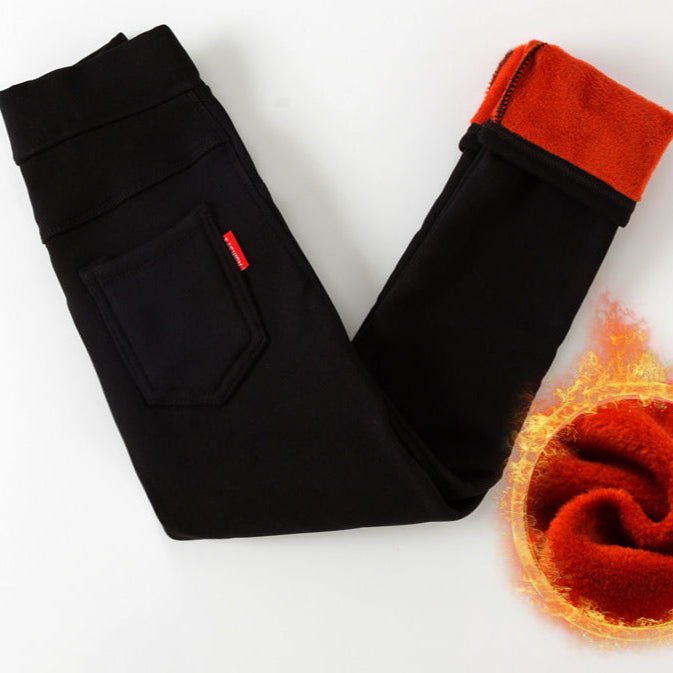 Warm Velvet Padded Girls Leggings | Mini Major Kids