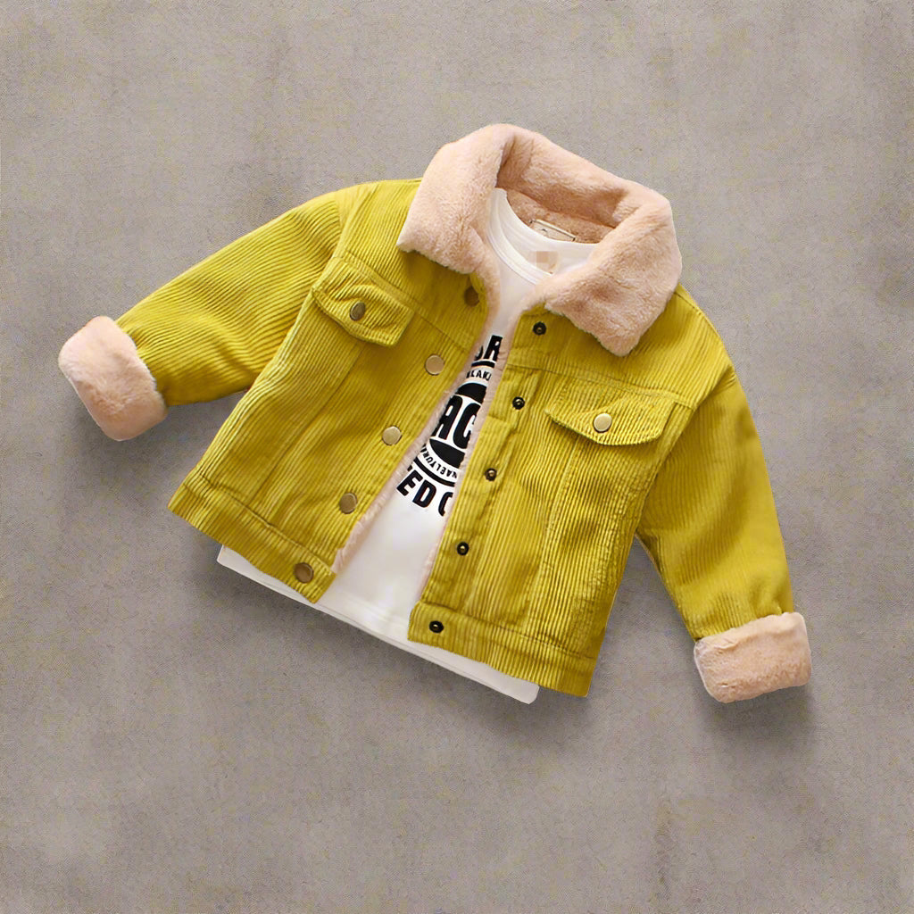 Kids Corduroy Sherpa-Lined Jacket – Cozy Winter Coat