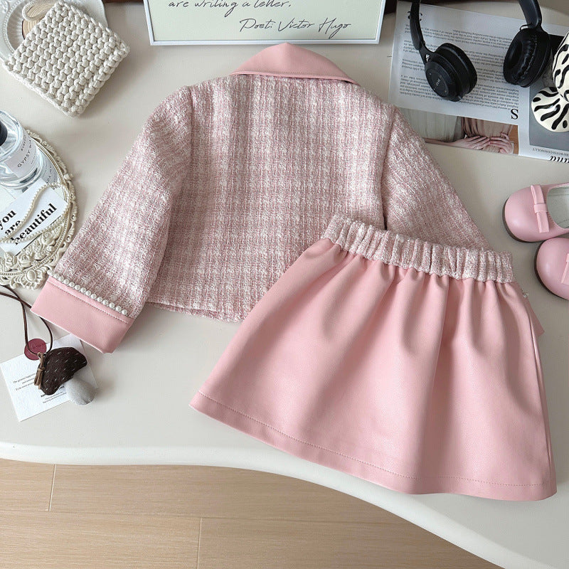 Pink Boss Babe - Chanel-Inspired Skirt Set