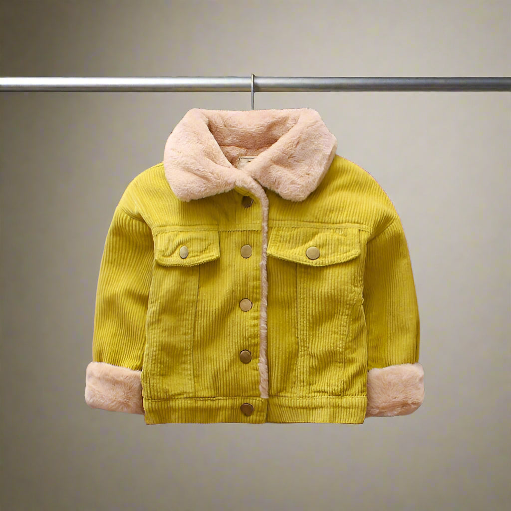 Kids Corduroy Sherpa-Lined Jacket – Cozy Winter Coat