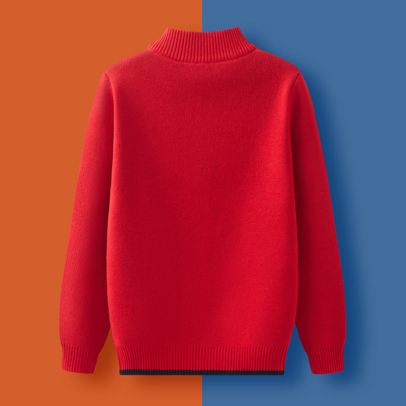 Bold Blocks Half-Zip Sweater