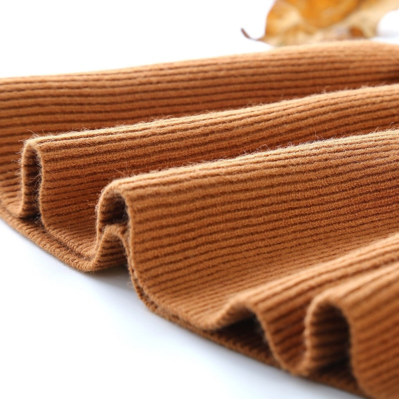 Ribbed Knit Fall Dress