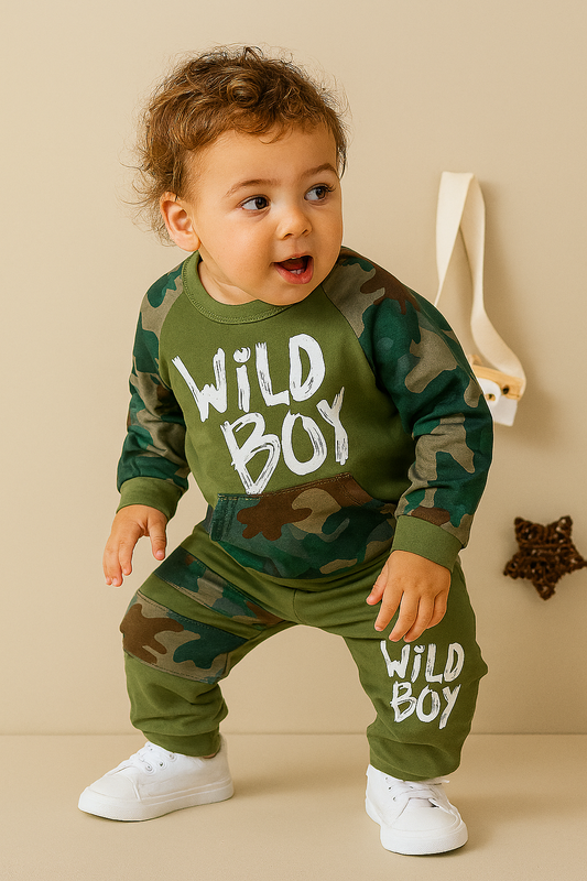 Wild Boy Camo Jogger Set