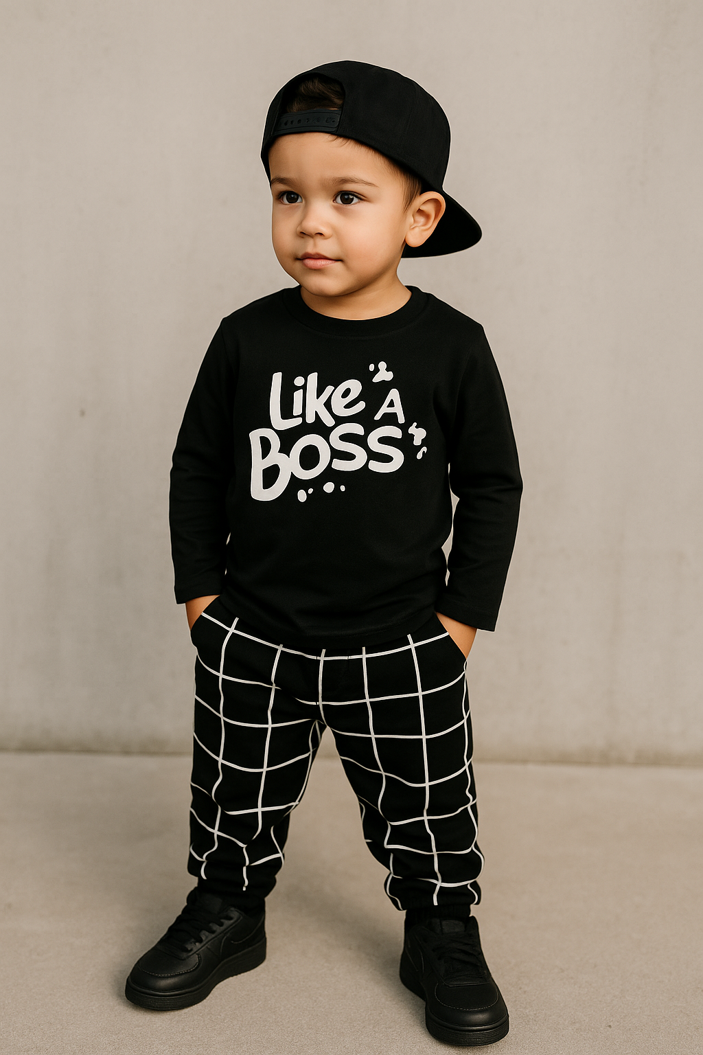 Like a Boss Grid Jogger Set