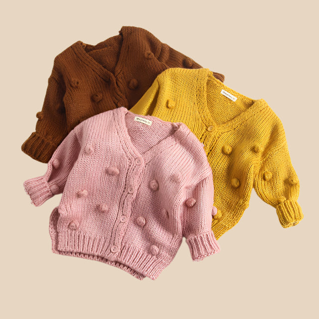 Bubble Pom Pom Cardigan