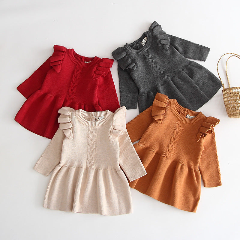 Mini Major Luxe Knit Ruffle Dress
