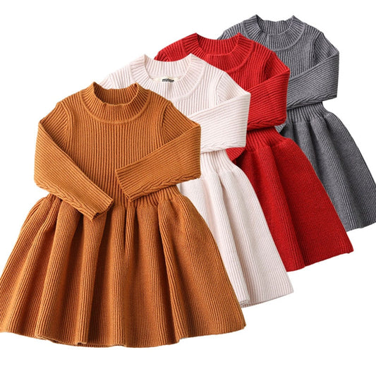 Ribbed Knit Fall Dress