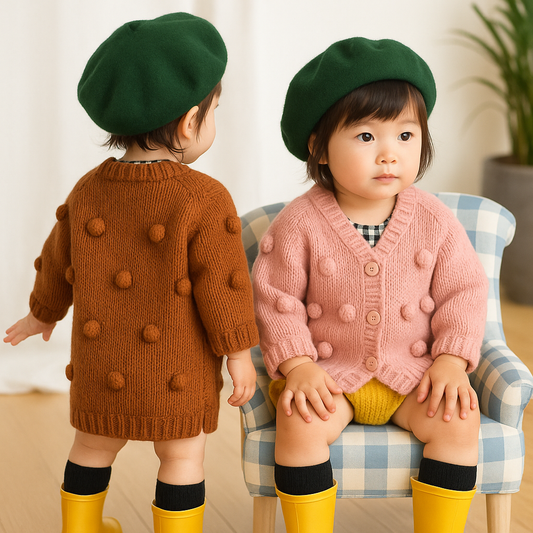 Bubble Pom Pom Cardigan