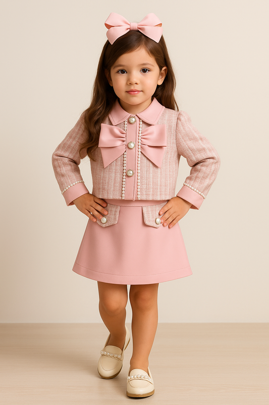 Pink Boss Babe - Chanel-Inspired Skirt Set