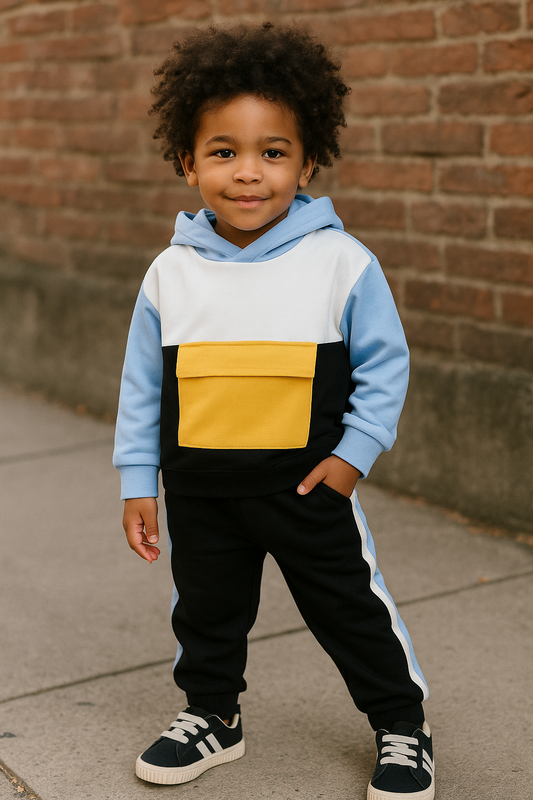 Color Block Hoodie & Jogger Set