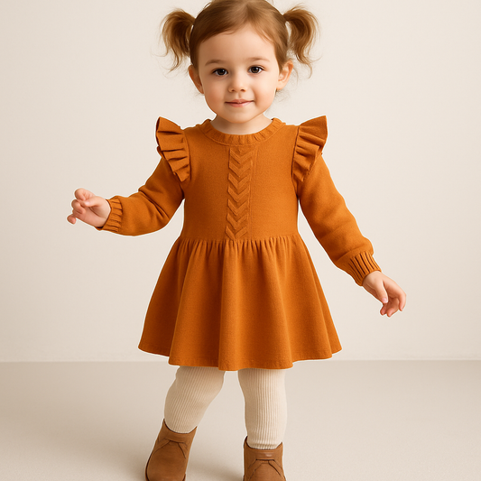Mini Major Luxe Knit Ruffle Dress