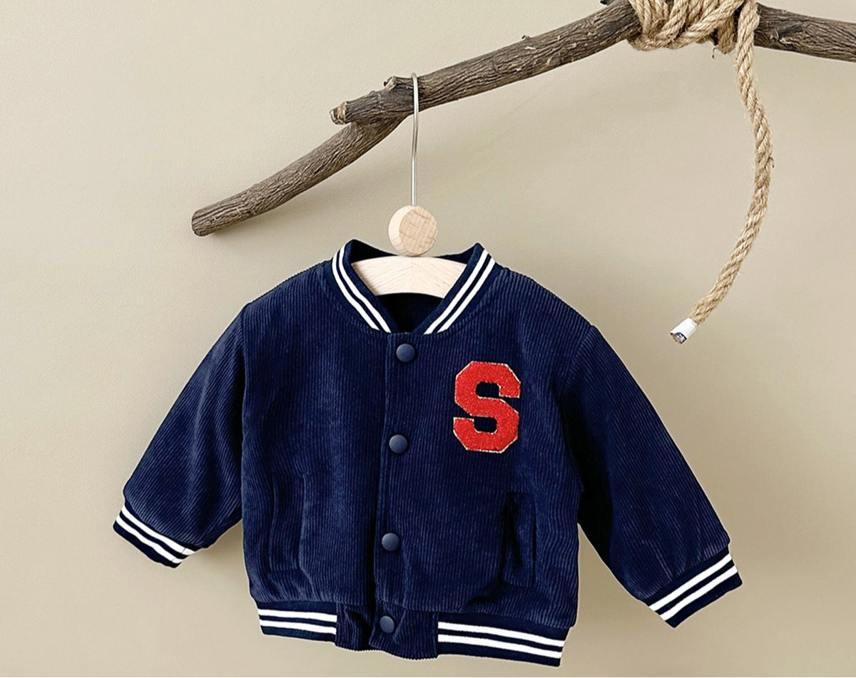 Space Explorer Kids Varsity Jacket – Toddler & Boys Corduroy Outerwear