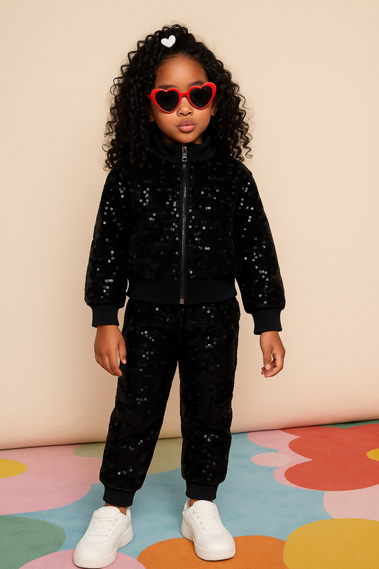 The Sparkly Meg Sequin Jogger Set
