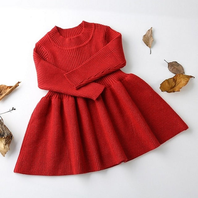 Ribbed Knit Fall Dress