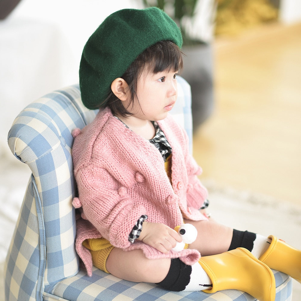 Bubble Pom Pom Cardigan