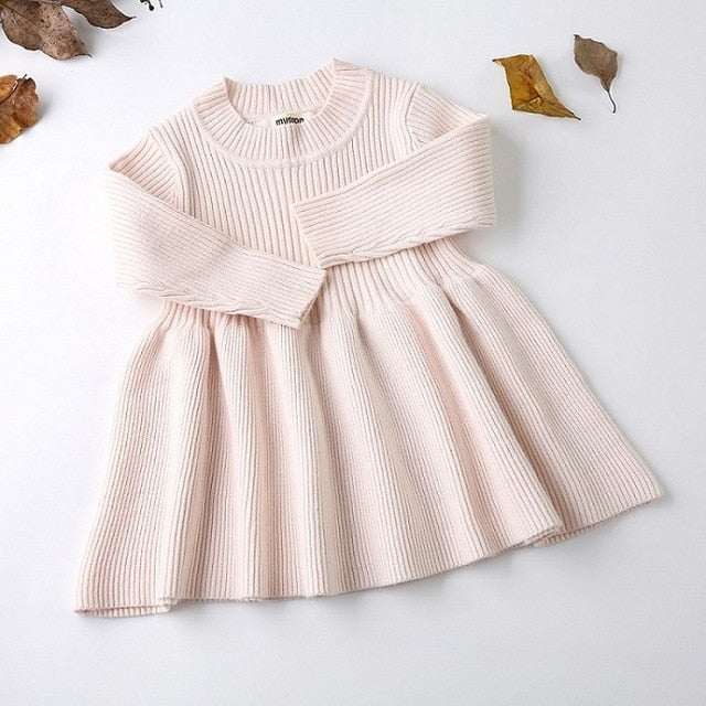 Ribbed Knit Fall Dress