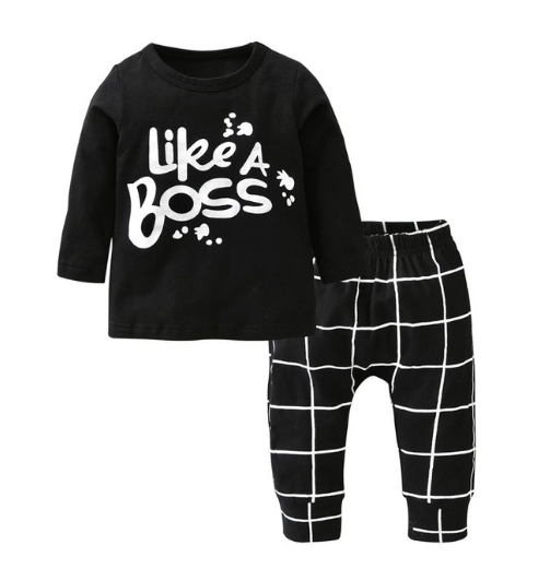 Like a Boss Grid Jogger Set