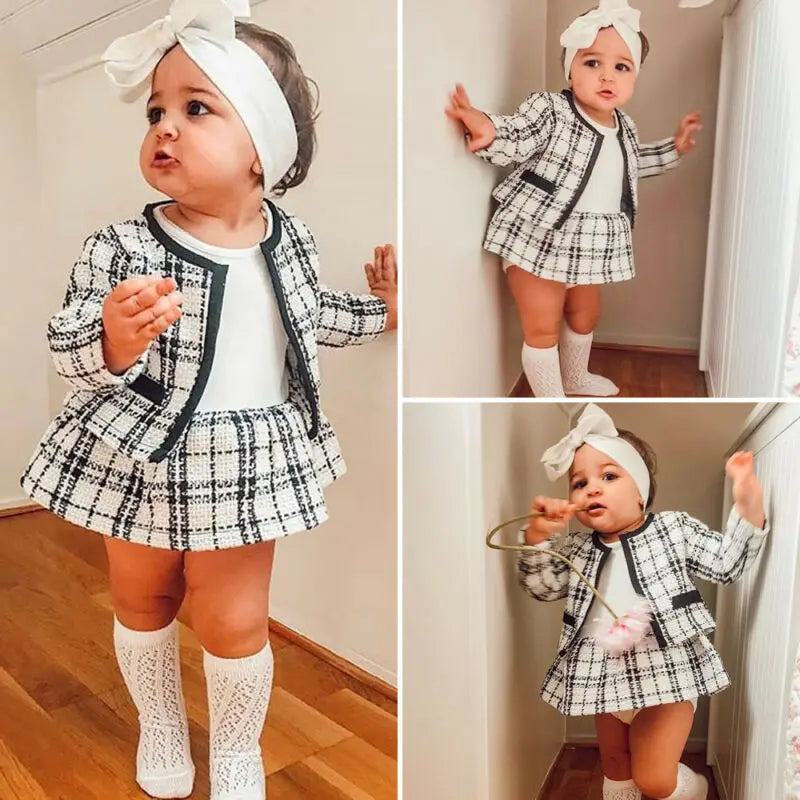 The Infamous Viral Plaid Skirt Suit Set – Mini Chic Edition