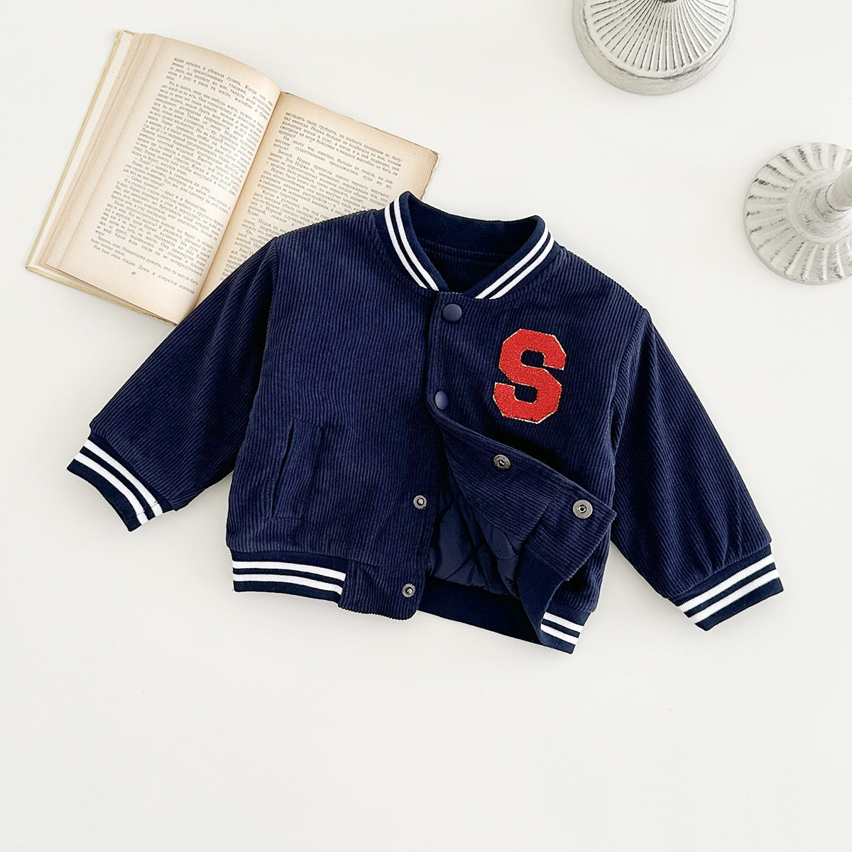 Space Explorer Kids Varsity Jacket – Toddler & Boys Corduroy Outerwear