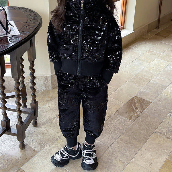 The Sparkly Meg Sequin Jogger Set