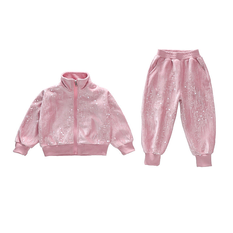 The Sparkly Meg Sequin Jogger Set